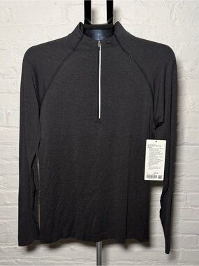 Lululemon Men’s Dark Gray Metal Vent Tech 1/2 Zip 2.0 LM3CX8S X-Static